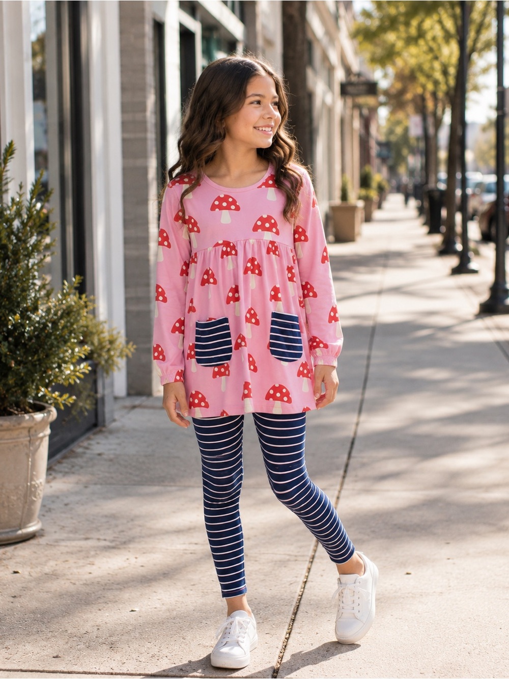 Mini Boden Girls 10-11 Toadstool Tunic & Leggings Set NWT